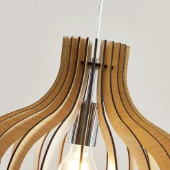 Lindby pendellampe Sina, Ø 35 cm, tre, E27| Pendellamper