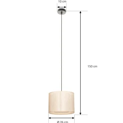 Lindby pendellampe Soula, Ø 26 cm, beige, plast, E27 Discount