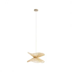 Lindby pendellampe Valdorin, beige, papir, Ø 40 cm, E27 Online