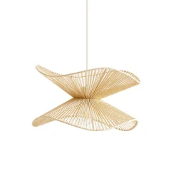 Lindby pendellampe Valdorin, beige, papir, Ø 40 cm, E27 Online