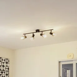 Lindby Pendura taklampe, 4 lyskilder, svart, glass| Spotter I Tak