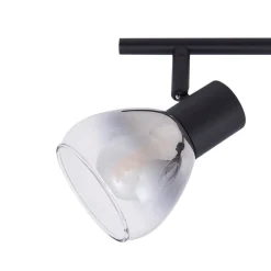 Lindby Pendura taklampe, 4 lyskilder, svart, glass| Spotter I Tak