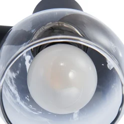Lindby Pendura vegglampe, Ø 9 cm, svart, glass Clearance
