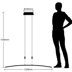 Lindby Phillie LED-hengelampe, justerbar høyde Best