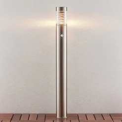 Lindby Piper sensor-veilampe i stål| Utebelysning Med Sensor|Utebelysning Med Sensor