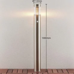 Lindby Piper sensor-veilampe i stål| Utebelysning Med Sensor|Utebelysning Med Sensor