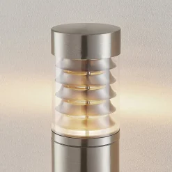 Lindby Piper sensor-veilampe i stål| Utebelysning Med Sensor|Utebelysning Med Sensor