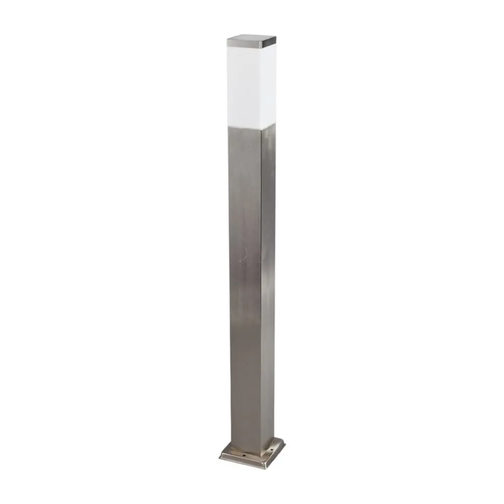 Lindby pullertlampe Lorian, 100 cm, stål, IP44, E27| Terrassebelysning|Gatebelysning, Pullert Belysning