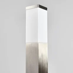 Lindby pullertlampe Lorian, 100 cm, stål, IP44, E27| Terrassebelysning|Gatebelysning, Pullert Belysning