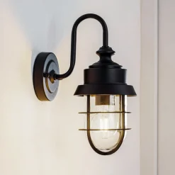 Lindby Rellidia utendørs vegglampe med burskjerm Hot