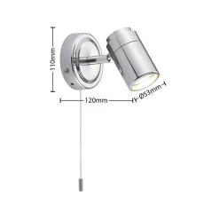 Lindby Remilan vegglampe, krom New