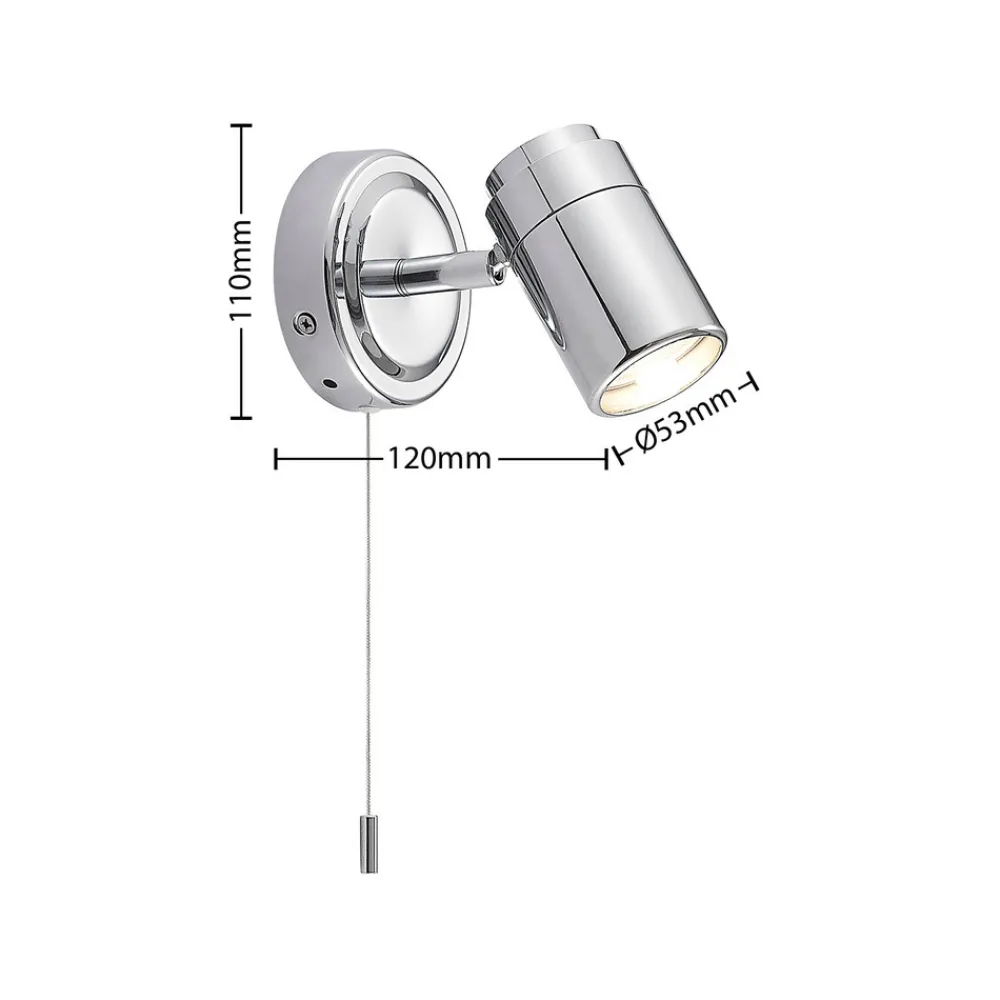 Lindby Remilan vegglampe, krom New