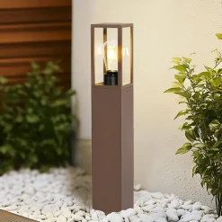 Lindby Robigus sokkellampe, rustfarget, aluminium| Sokkellamper