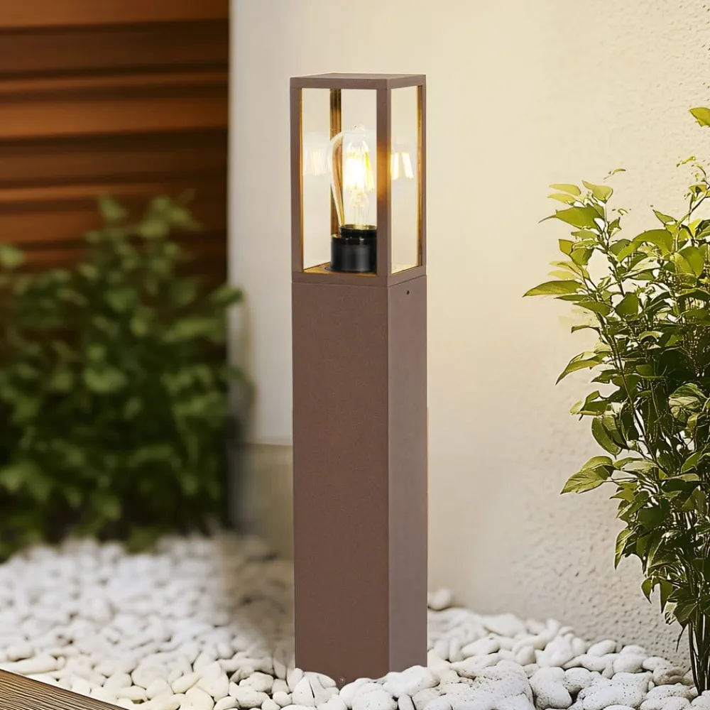 Lindby Robigus sokkellampe, rustfarget, aluminium| Sokkellamper