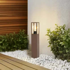 Lindby Robigus sokkellampe, rustfarget, aluminium| Sokkellamper