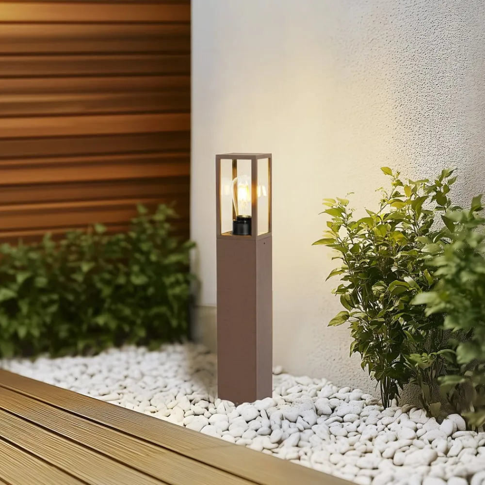 Lindby Robigus sokkellampe, rustfarget, aluminium| Sokkellamper