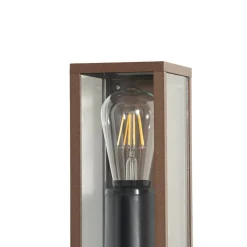 Lindby Robigus utendørs vegglampe, rustfarget, aluminium| Vegglamper Utendørs