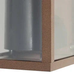 Lindby Robigus utendørs vegglampe, rustfarget, aluminium| Vegglamper Utendørs