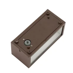 Lindby Robigus utendørs vegglampe, rustfarget, aluminium| Vegglamper Utendørs