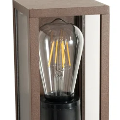 Lindby Robigus utendørs vegglampe, rustfarget, aluminium| Vegglamper Utendørs