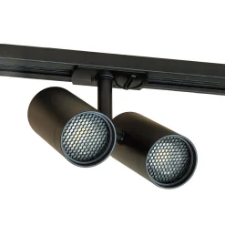 Lindby skinnespot Linaro, GU10, 2 lyskilder, svart, deksel Hot