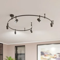 Lindby skinnesystem Delila, svart, fleksibel bruk| Skinnesystem