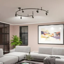 Lindby skinnesystem Delila, svart, fleksibel bruk| Skinnesystem