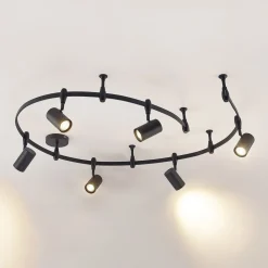 Lindby skinnesystem Delila, svart, fleksibel bruk| Skinnesystem