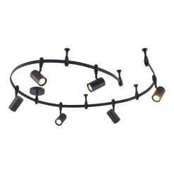 Lindby skinnesystem Delila, svart, fleksibel bruk| Skinnesystem