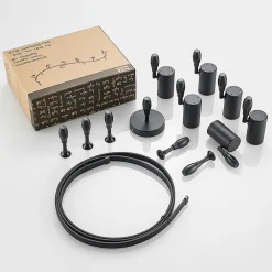 Lindby skinnesystem Delila, svart, fleksibel bruk| Skinnesystem