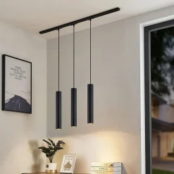 Lindby skinnesystem Linaro, GU10, pendel, 3 lyskilder, svart Outlet