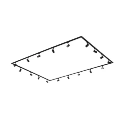 Lindby skinnesystem Linaro, GU10, 18-lys, svart Clearance