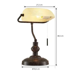 Lindby skrivebordslampe Profina, 39 cm, rustbrun, stål| Kontorbelysning|Bordlamper