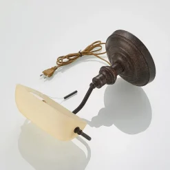 Lindby skrivebordslampe Profina, 39 cm, rustbrun, stål| Kontorbelysning|Bordlamper