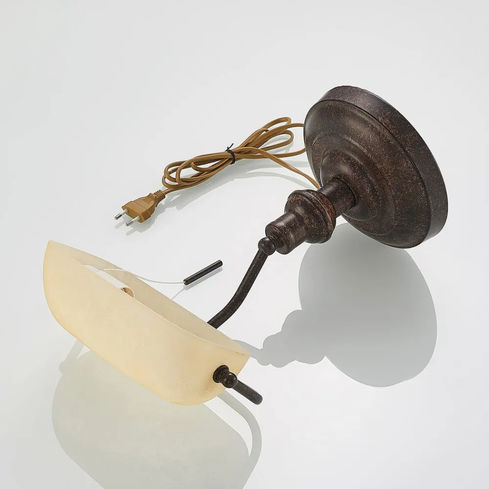 Lindby skrivebordslampe Profina, 39 cm, rustbrun, stål| Kontorbelysning|Bordlamper