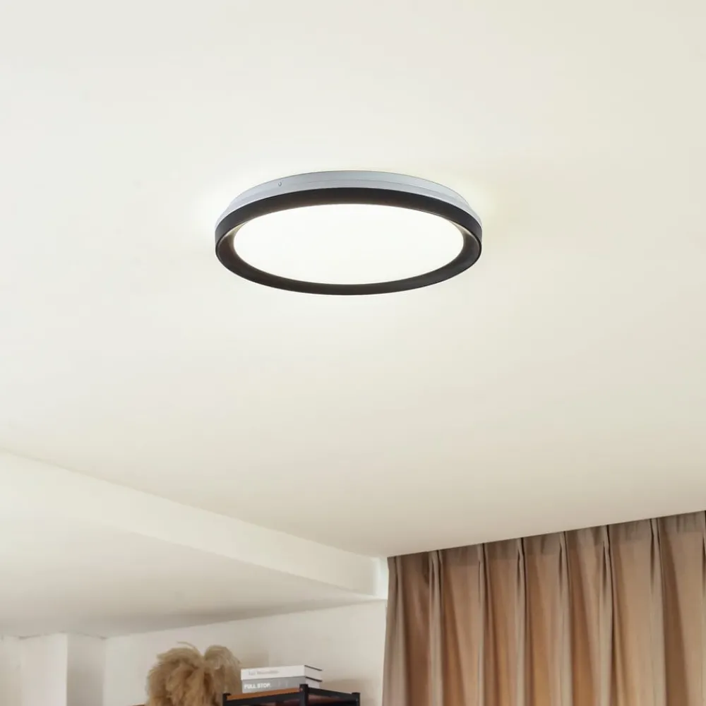 Lindby Smart LED taklampe Ardena, RGBIC, høyde 8,5 cm, Tuya| Smarthus Belysning