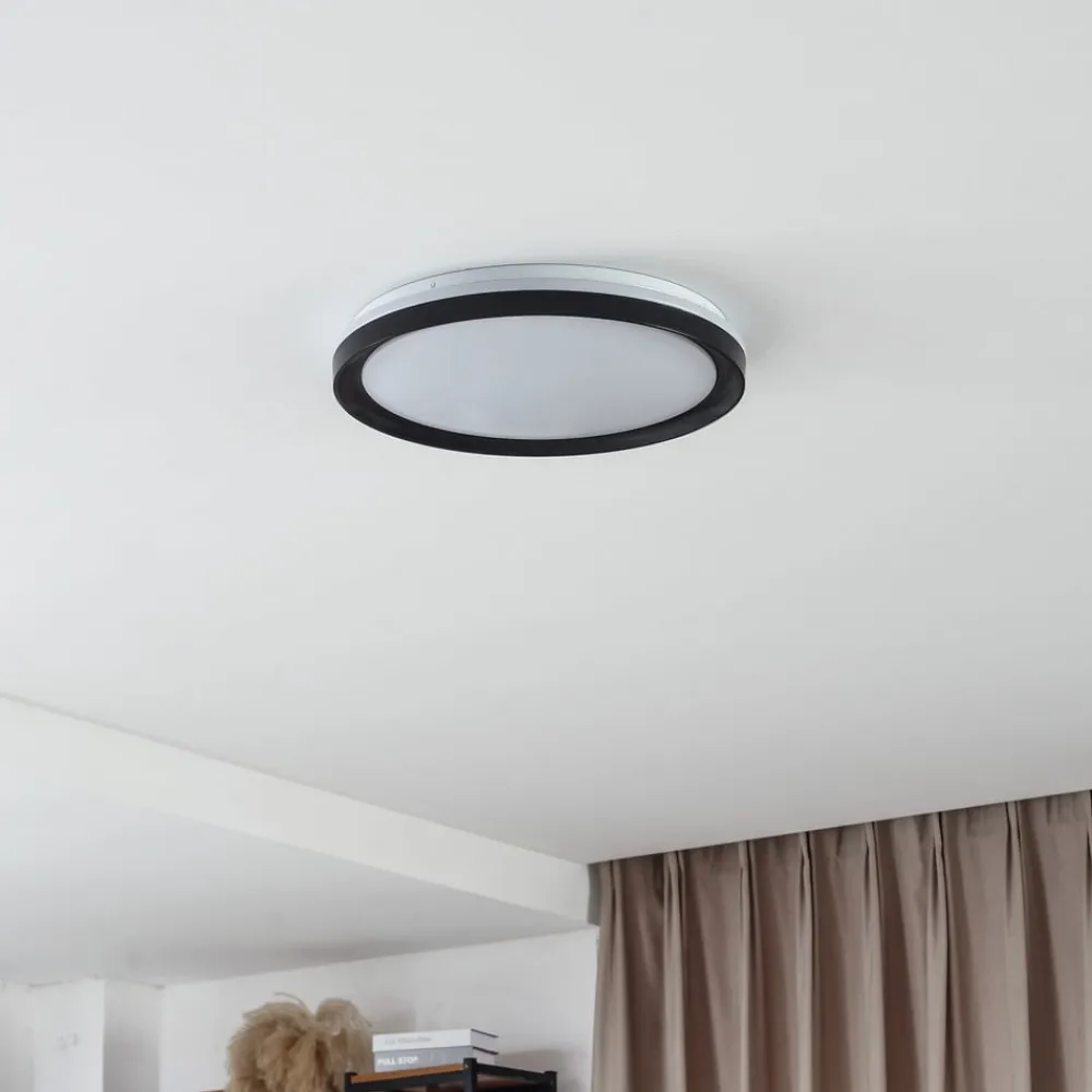 Lindby Smart LED taklampe Ardena, RGBIC, høyde 8,5 cm, Tuya| Smarthus Belysning