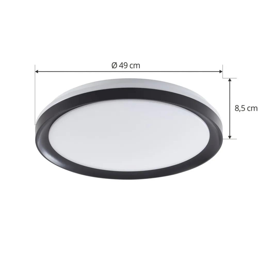 Lindby Smart LED taklampe Ardena, RGBIC, høyde 8,5 cm, Tuya| Smarthus Belysning