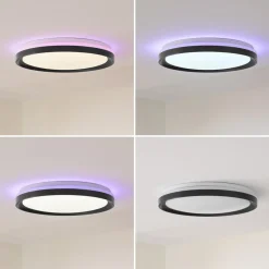 Lindby Smart LED taklampe Ardena, RGBIC, høyde 8,5 cm, Tuya| Smarthus Belysning