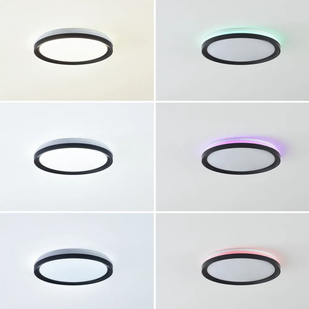 Lindby Smart LED taklampe Ardena, RGBIC, høyde 8,5 cm, Tuya| Smarthus Belysning