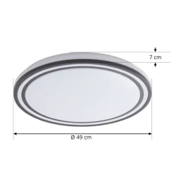 Lindby Smart LED taklampe Arvada, RGBIC, høyde 7 cm, Tuya| Smarthus Belysning