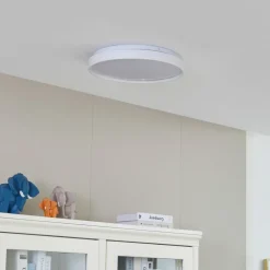 Lindby Smart LED taklampe Mirren, hvit, metall, CCT, Tuya| Smarthus Belysning|Taklamper