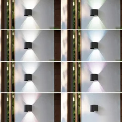 Lindby Smart LED utendørs LED-vegglampe Dara grå rund CCT RGB Tuya Discount