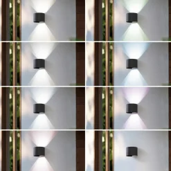 Lindby Smart LED utendørs LED-vegglampe Dara grå rund CCT RGB Tuya Discount