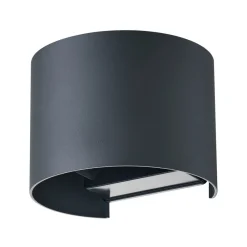 Lindby Smart LED utendørs LED-vegglampe Dara grå rund CCT RGB Tuya Discount