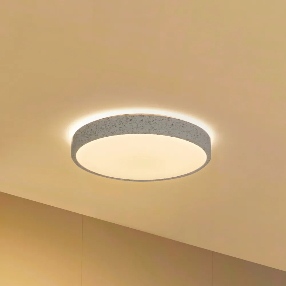 Lindby Smart LED-taklampe Elmor Ø39cm grå RGB CCT Tuya Hot