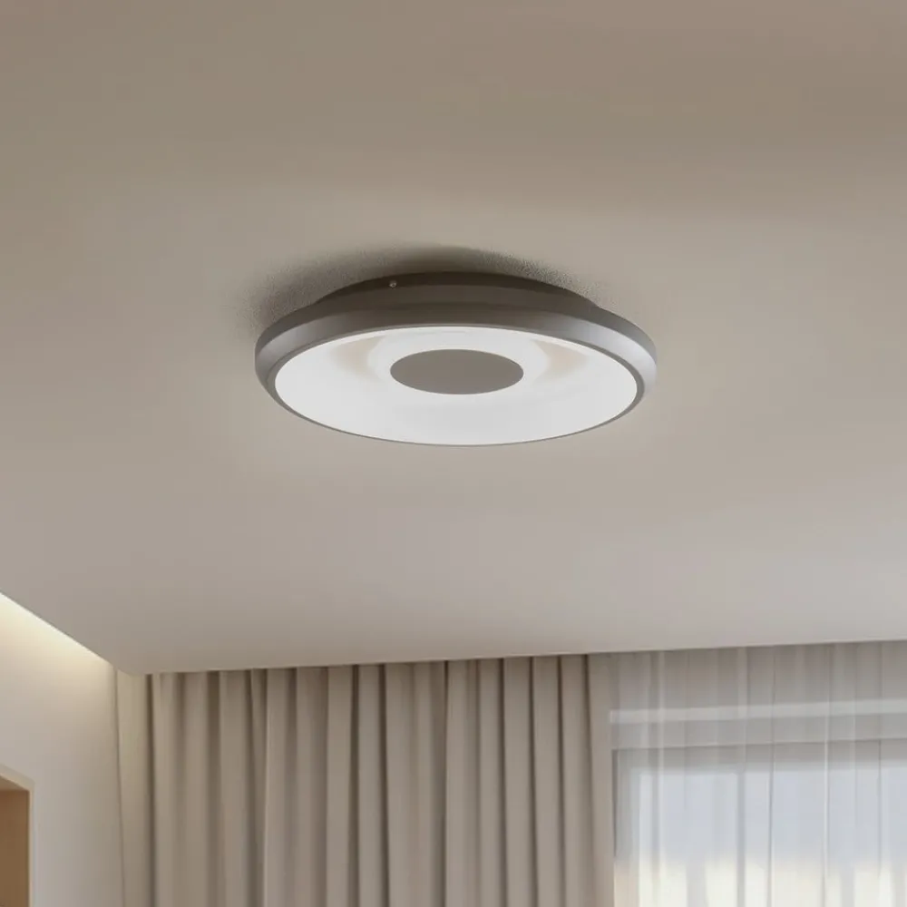 Lindby Smart Lynden LED-taklampe Ø 38 cm svart RGB Tuya| Smarthus Belysning