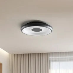 Lindby Smart Lynden LED-taklampe Ø 38 cm svart RGB Tuya| Smarthus Belysning