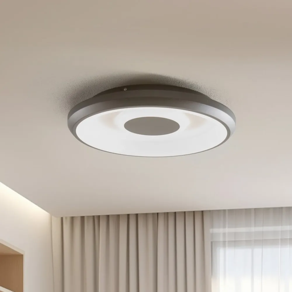 Lindby Smart Lynden LED-taklampe Ø 48 cm svart RGB Tuya| Smarthus Belysning