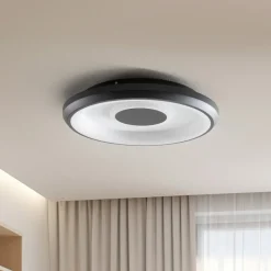 Lindby Smart Lynden LED-taklampe Ø 48 cm svart RGB Tuya| Smarthus Belysning